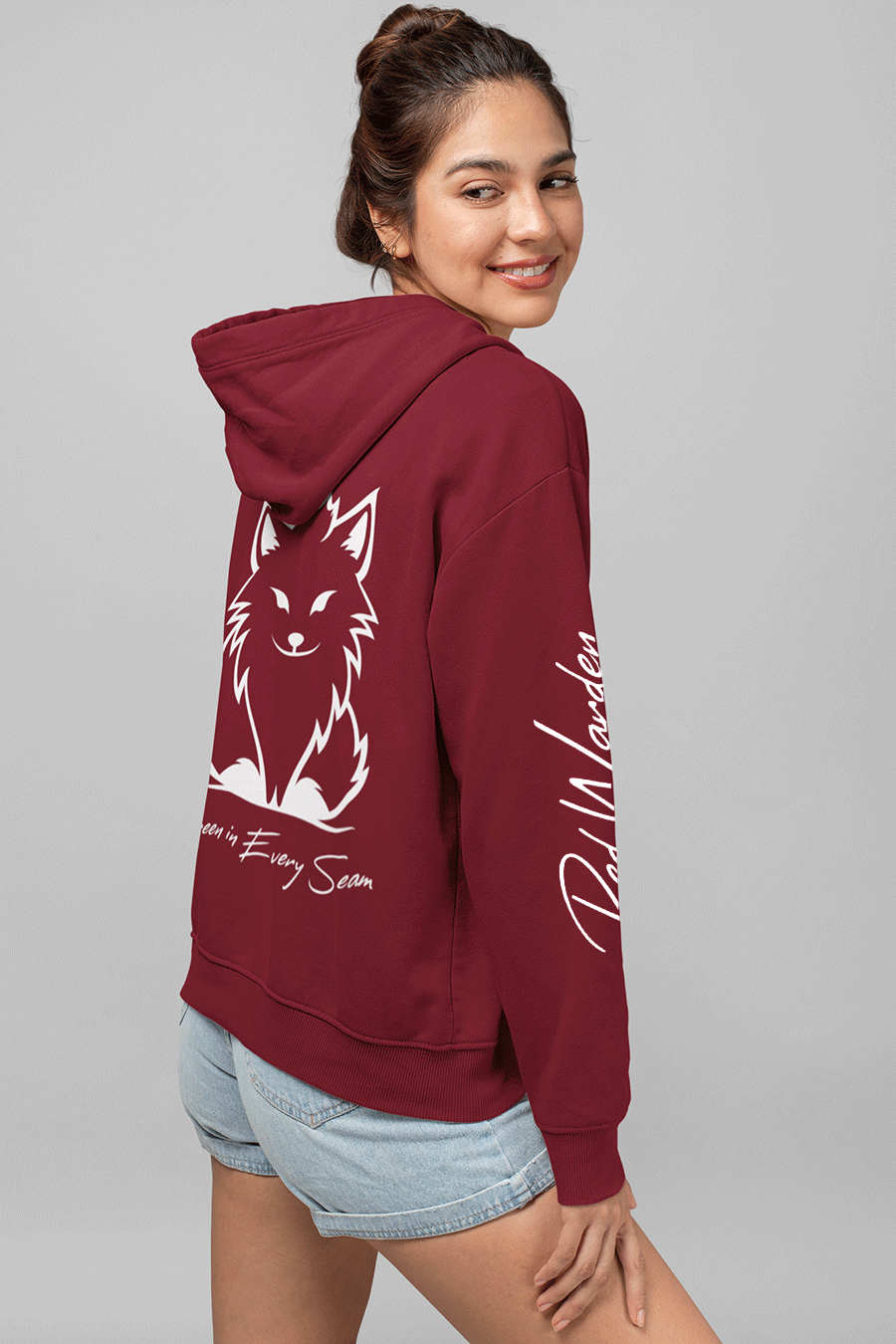 Le Hoodie Fox Burgundy